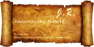 Javorniczky Rudolf névjegykártya