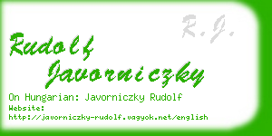 rudolf javorniczky business card